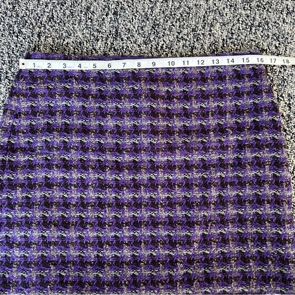 J. Crew Purple Tweed Mini Skirt - Picture 6 of 7